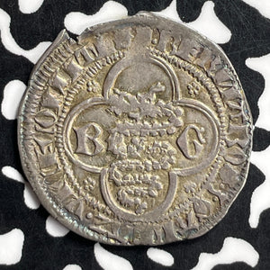 (1355-75) Italy Milan Galaezzo II & Barnabo AR Grosso Lot#JM9743 Silver! Nice!