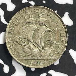 1932 Portugal 2 1/2 Escudos Lot#C0199 Silver!