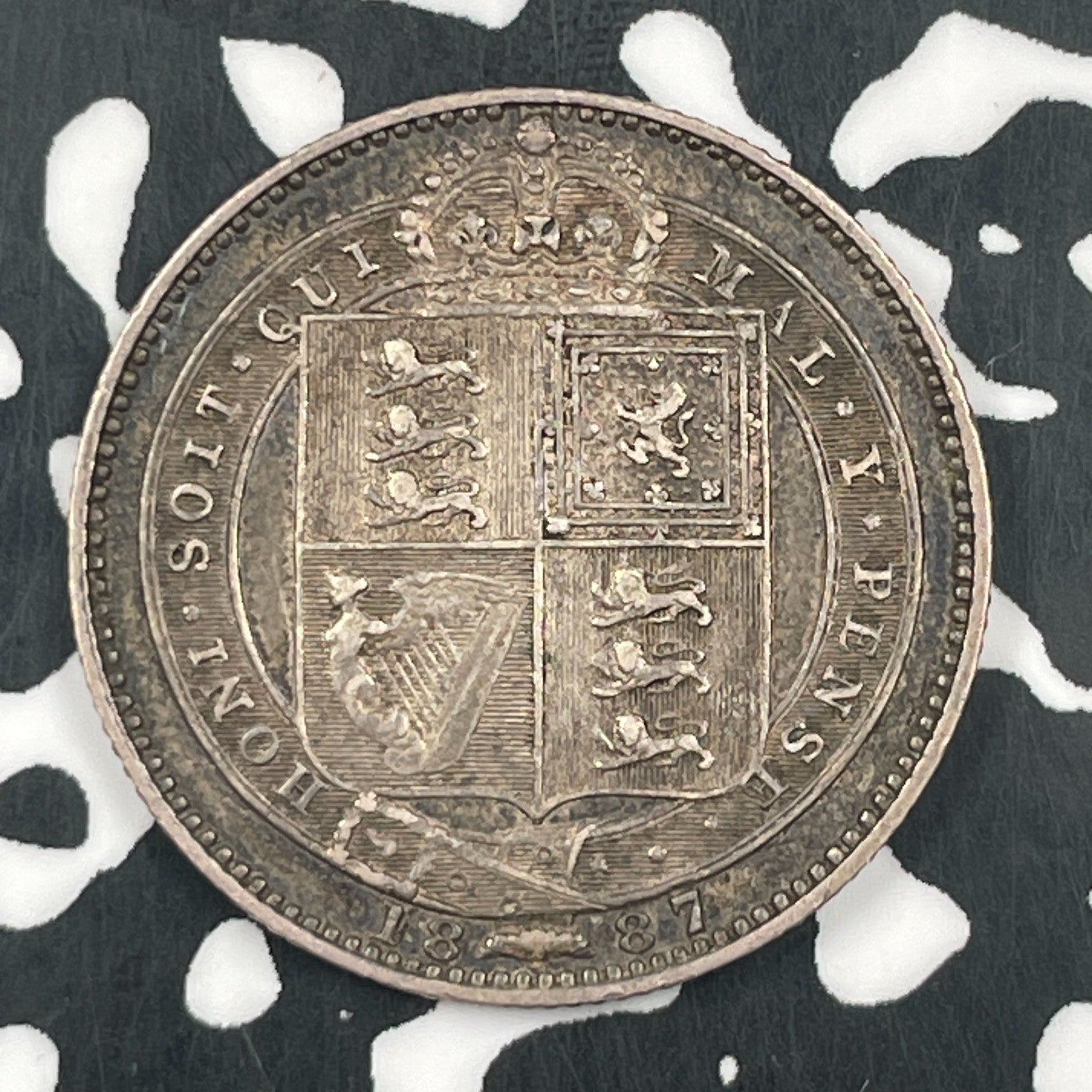 1887 Great Britain 1 Shilling Lot#F5710 Silver! Nice!