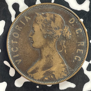 1880 Newfoundland Large Cent Lot#T7957 Round '0' Even