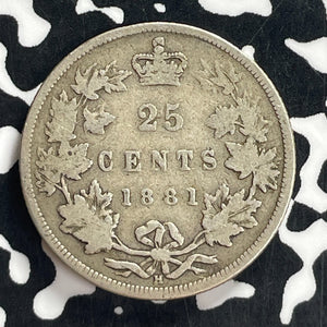 1881-H Canada 25 Cents Lot#T7727 Silver!
