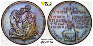 1923 Germany Hyperinflation Medal PCGS SP62 Lot#G6973 Beautiful Toning!