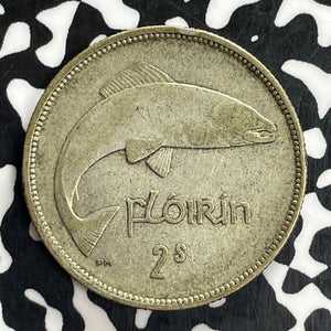 1935 Ireland 1 Florin Lot#C0988 Silver!