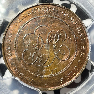 1797 G.B. Skidmores 1/2 Penny Conder Token PCGS Cleaned-UNC Detail Lot#G8212