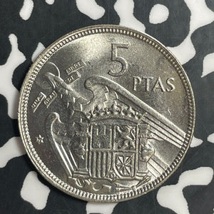 1957(59) Spain 5 Pesetas Lot#T3714 High Grade! Beautiful!