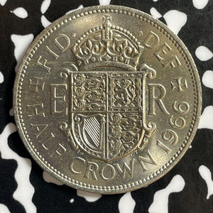 1966 Great Britain 1/2 Crown Half Crown Lot#E3175 High Grade! Beautiful!