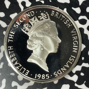 1985 British Virgin Islands $20 Dollars Lot#T4620 Large Silver Coin! Proof!