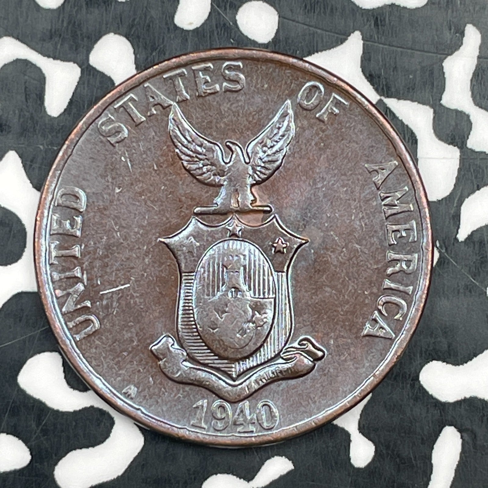1940-M U.S. Philippines 1 Centavo Lot#N1537 High Grade! Beautiful!