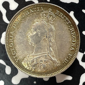 1887 Great Britain Victoria 1 Shilling Lot#JM9399 Silver! High Grade! Beautiful!