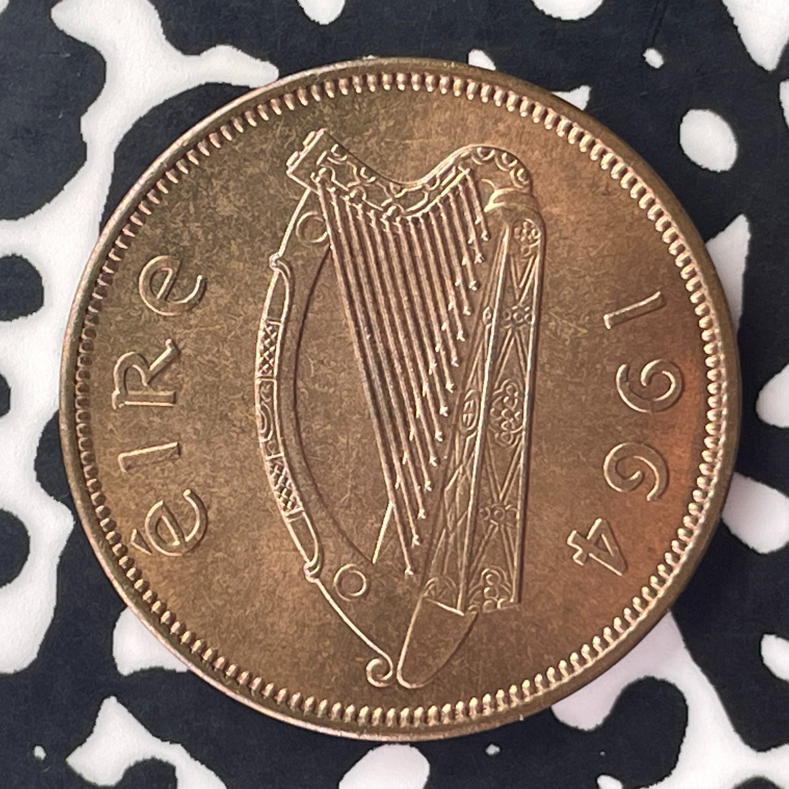 1964 Ireland 1/2 Penny Half Penny Lot#C4640 High Grade! Beautiful!