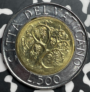 1989 Vatican City 500 Lire Lot#T9821 High Grade! Beautiful!