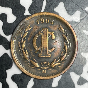 1903-M Mexico 1 Centavo Lot#T6281 Old Cleaning