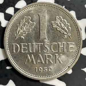 1950-F West Germany 1 Mark Lot#E6976 High Grade! Beautiful!