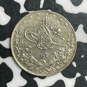 AH 1327 Year 2 (1911-H) Egypt 1 Qirsh Lot#T6649 Silver!