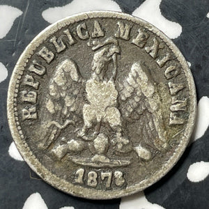 1878-Ho A Mexico 10 Centavos Lot#E7076 Silver! Scarce!