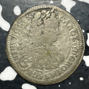 1719 Austria 3 Kreuzer Lot#E7231 Silver!