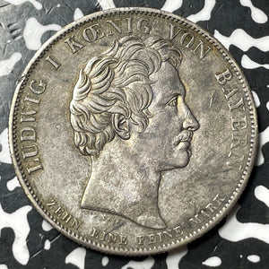 1836 Germany Bavaria 1 Thaler Lot#JM7079 Large Silver! Nice! KM#786