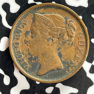 1845 Straits Settlements 1/2 Cent Half Cent Lot#T7353