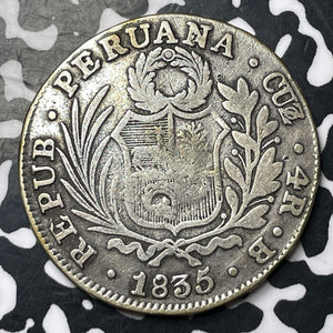 1835-Cuzco Peru 4 Reales Lot#JM8381 Silver!