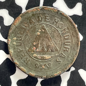 1895 Honduras 1 Centavo Lot#JM0185 Very Scarce! Corrosion, KM#61