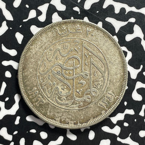 1923-H Egypt 20 Piastres Lot#JM9530 Large Silver! Nice!