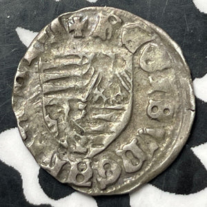 (1387-1437) Hungary Sigismund I Denar Lot#E6790 Silver! Nice!