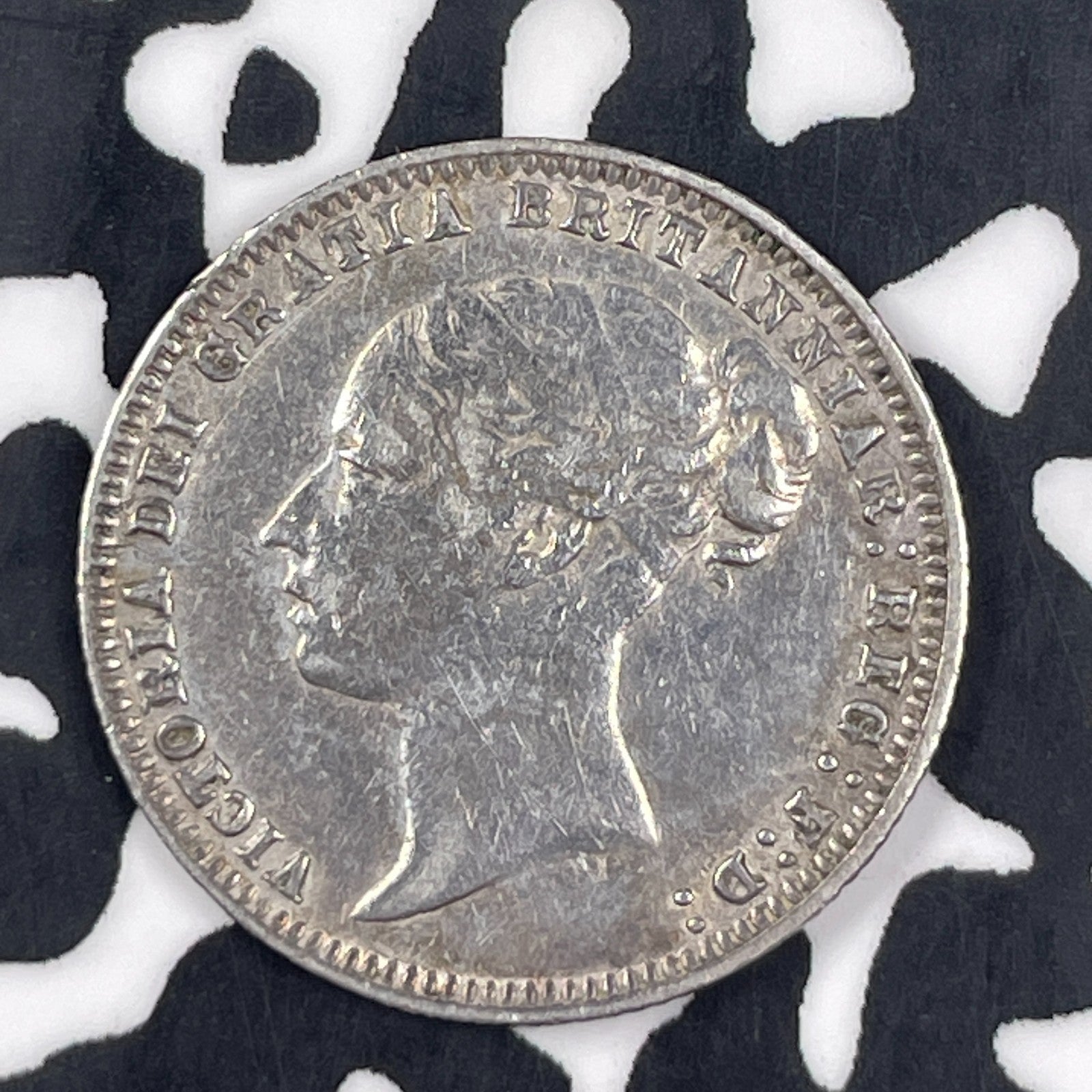 1879 Great Britain Victoria 6 Pence Lot#JM1063 Silver! Nice! S-3910, Die#8