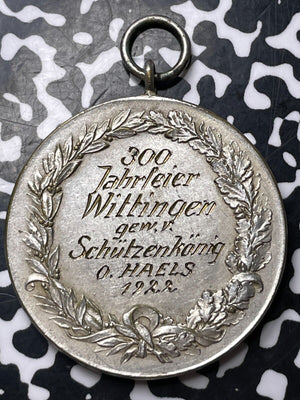 1922 Germany Wittingen Shooting Festival Award Medal Lot#OV1446 40mm