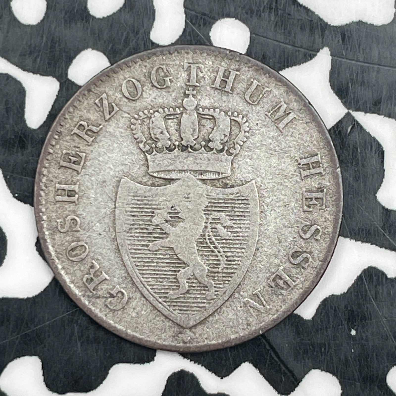 1835 Germany Hesse-Darmstadt 6 Kreuzer Lot#N3579 Silver!