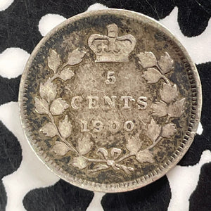 1900 Canada 5 Cents Lot#T4851 Silver! Nice! Oval '0'