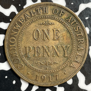 1917-I Australia 1 Penny Lot#E5760 Old Cleaning