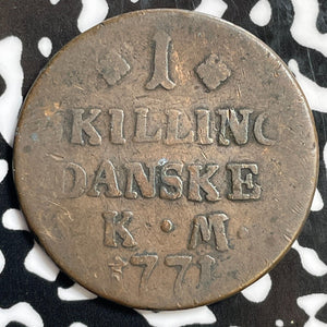 1771 Denmark 1 Skilling Lot#E4349