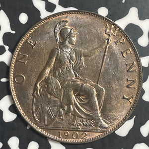 1902 Great Britain 1 Penny Lot#T3607 High Grade! Beautiful!