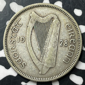 1928 Ireland 1 Shilling Lot#E8084 Silver!