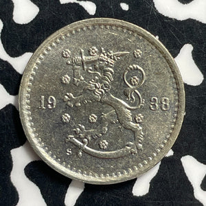 1938 FInland 50 Pennia Lot#C0448 High Grade! Beautiful!