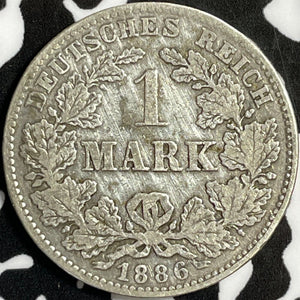 1886-J Germany 1 Mark Lot#D8095 Silver!