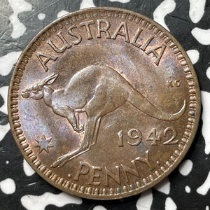 1942-I Australia 1 Penny Lot#D9974 High Grade! Beautiful!