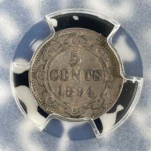 1894 Newfoundland 5 Cents PCGS XF40 Lot#G305 Silver!