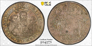 1596-HB Germany Saxony 3 Brothers 1 Thaler PCGS XF45 Lot#G9345 Silver!