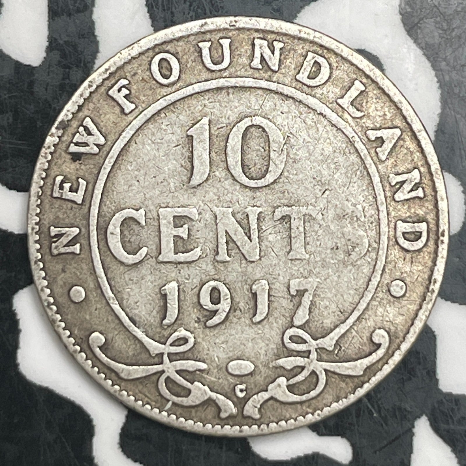 1917-C Newfoundland 10 Cents Lot#F7240 Silver!