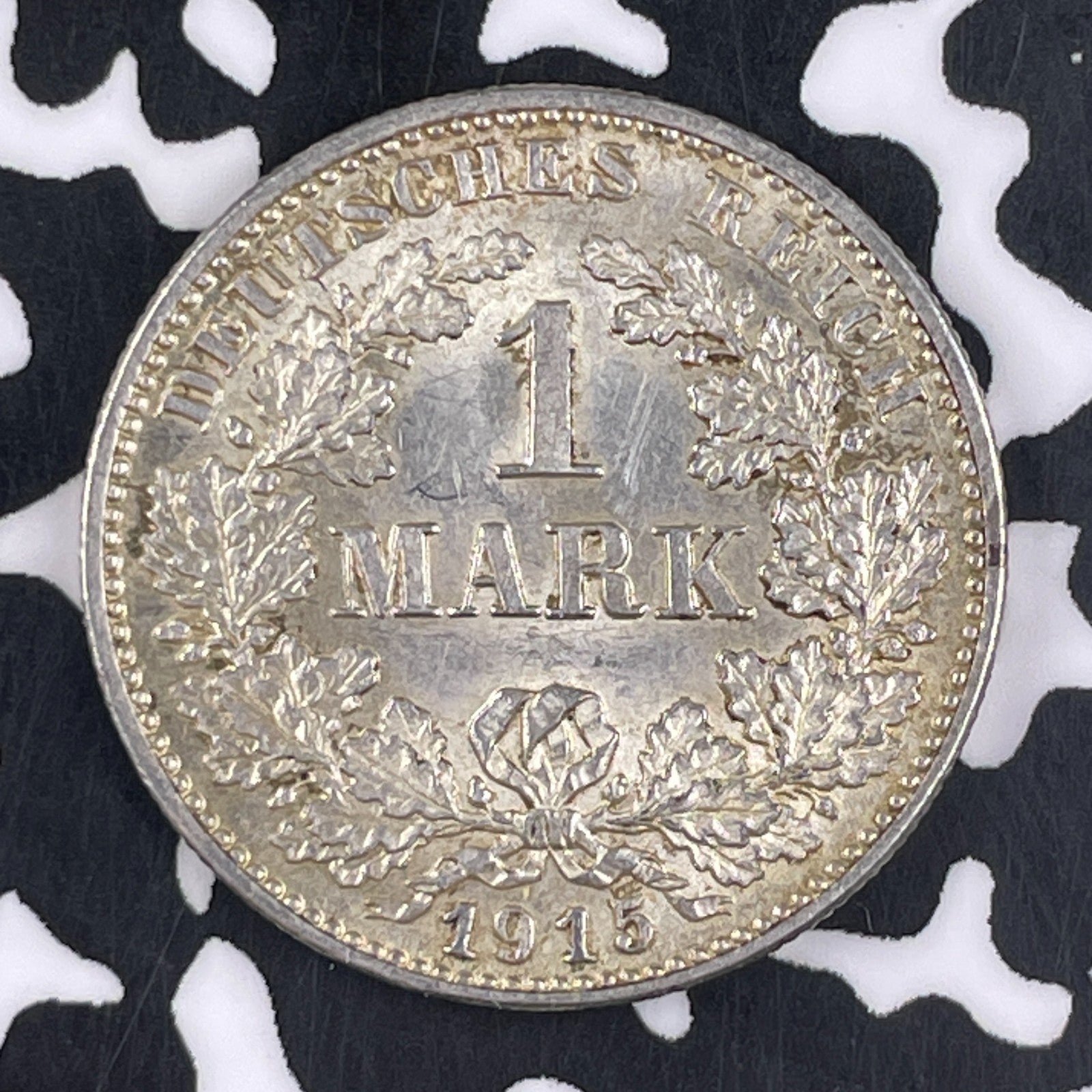 1915-G Germany 1 Mark Lot#F2598 Silver! High Grade! Beautiful!