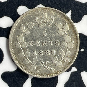 1886 Canada 5 Cents Lot#JM9631 Silver! Nice!