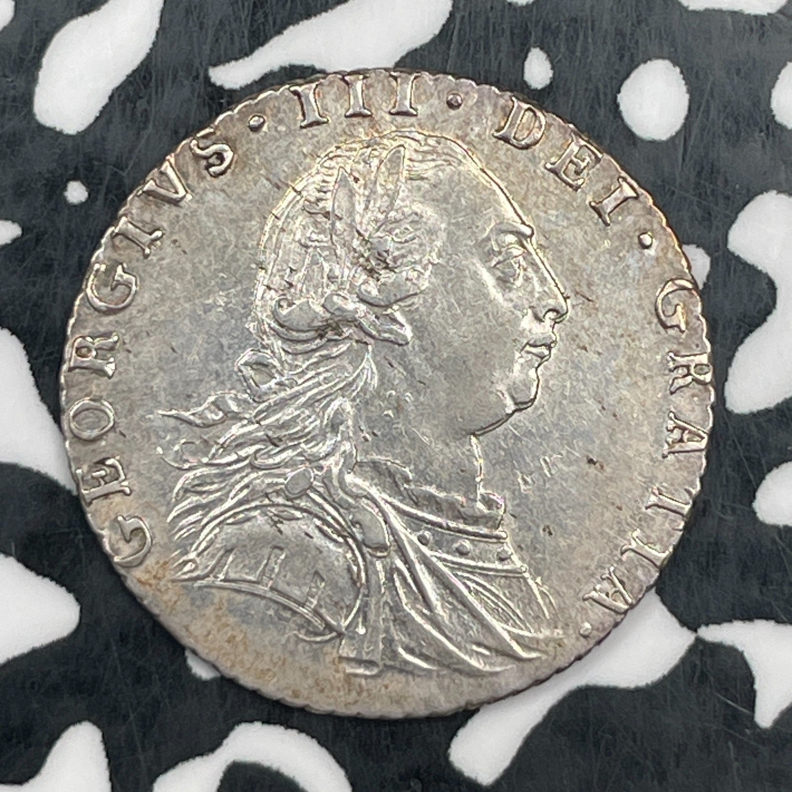 1787 Great Britain George III 6 Pence Lot#JM1802 Silver! High Grade! Beautiful!