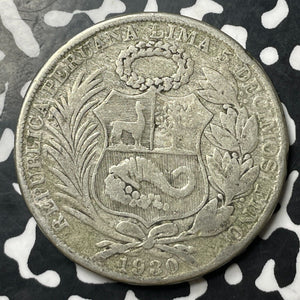 1930 Peru 1 Sol Lot#E7095 Large Silver Coin!