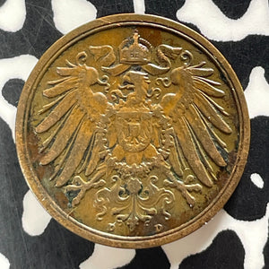 1904-D Germany 2 Pfennig Lot#T4236 Better Date