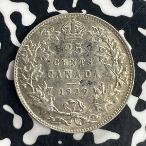 1929 Canada 25 Cents Lot#T8117 Silver! Nice!