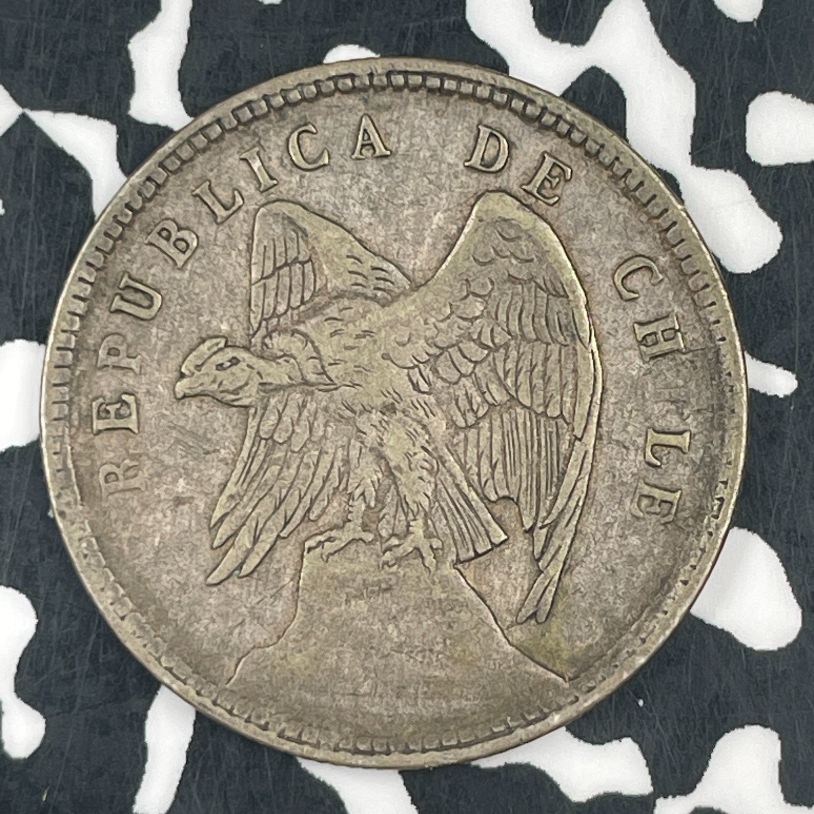 1908 Chile 40 Centavos Lot#F7772