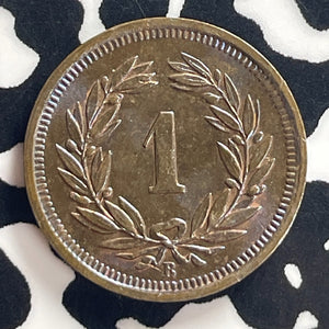 1936 Switzerland 1 Rappen Lot#T7988 High Grade! Beautiful!