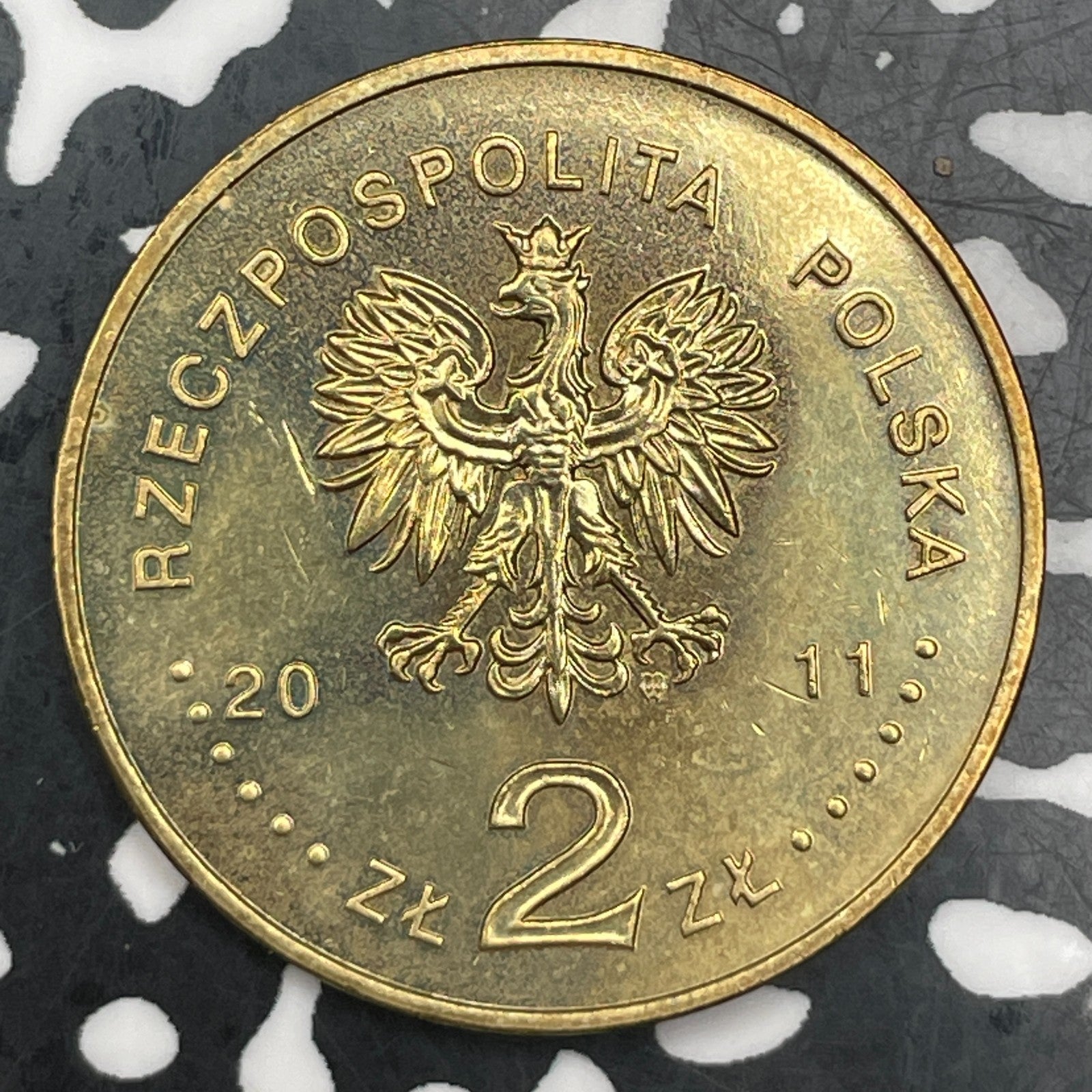 2011 Poland 2 Zlote Lot#F8229 High Grade! Beautiful! Y#805