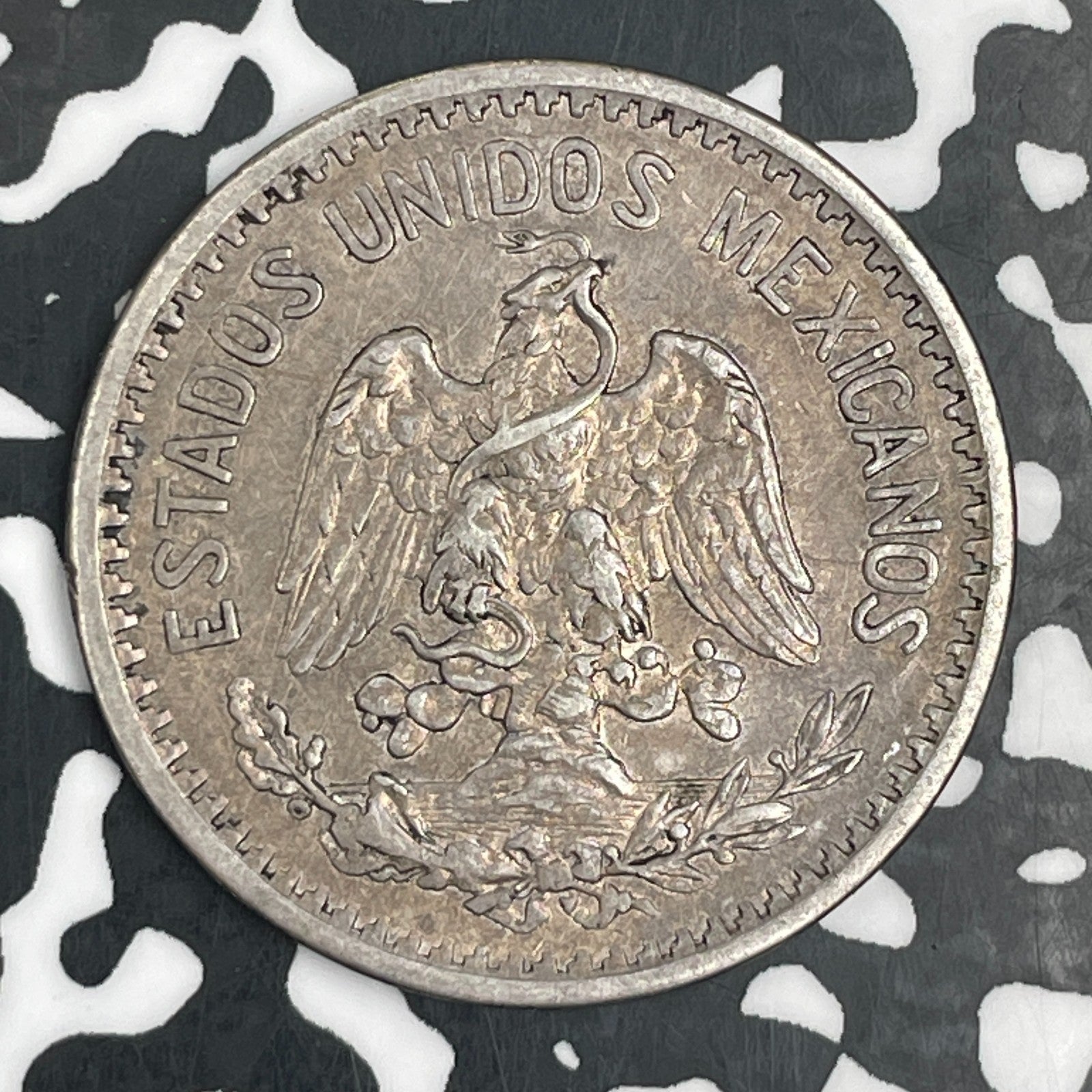 1907 Mexico 50 Centavos Lot#F9630 Silver! Nice!